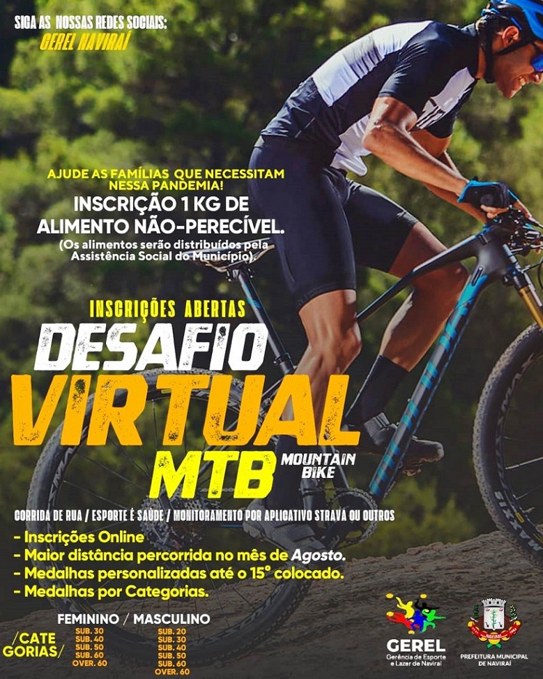 Você está visualizando atualmente Gerência de Esportes de Naviraí promove prova de ciclismo virtual