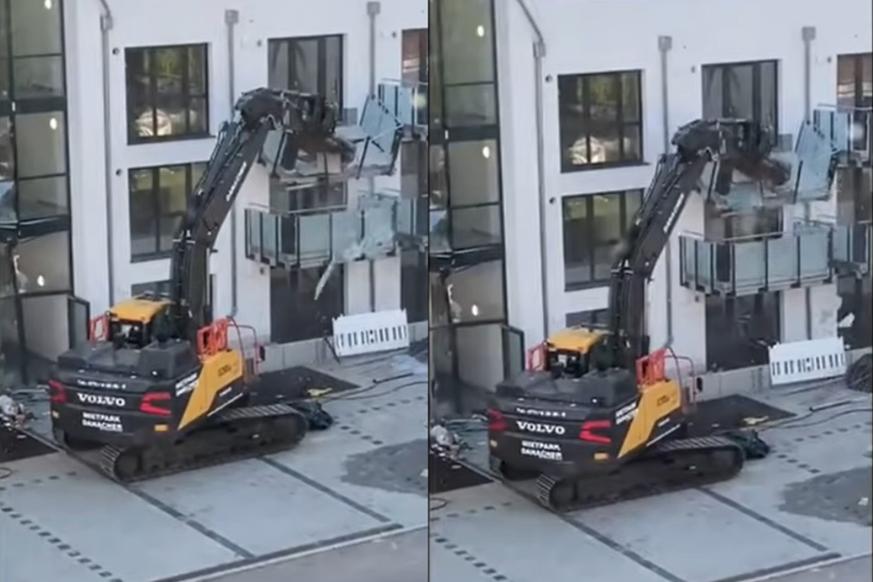 Você está visualizando atualmente Na Alemanha, vingança faz empresário destruir a fachada de um prédio com escavadeira