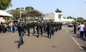 Forças de segurança participaram do desfile