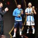 Messi ganha estátua em homenagem da Conmebol à Argentina