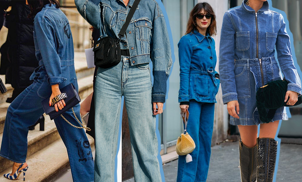 Você está visualizando atualmente Look total jeans invade alta moda com conjuntos de alfaiataria