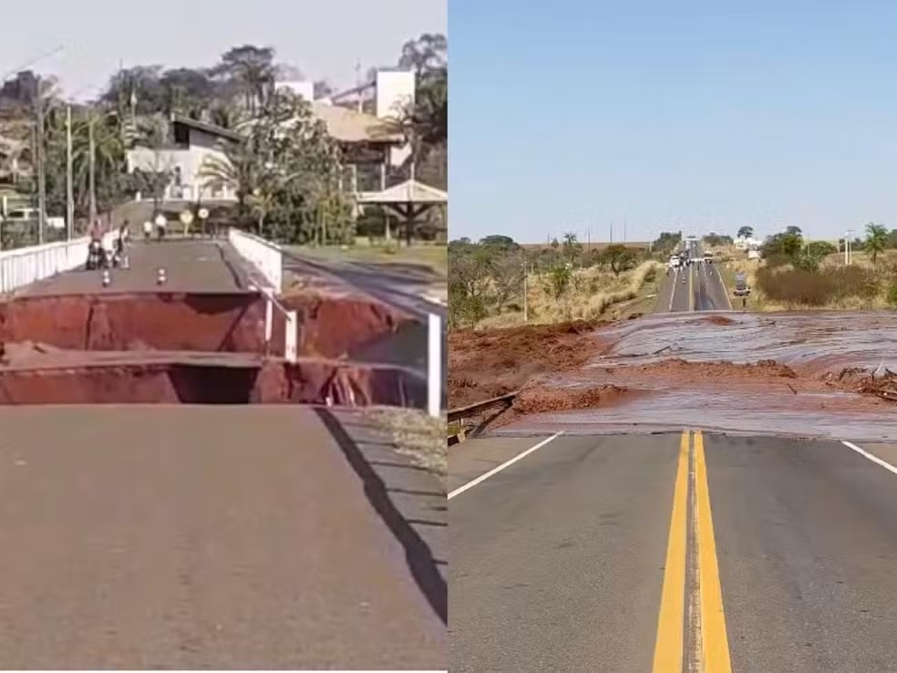 Você está visualizando atualmente Barragem de condomínio de luxo estoura, leva asfalto e bloqueia completamente BR, veja o vídeo