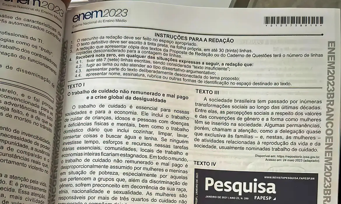 Você está visualizando atualmente ENEM: Cartilha de redação é divulgada; confira