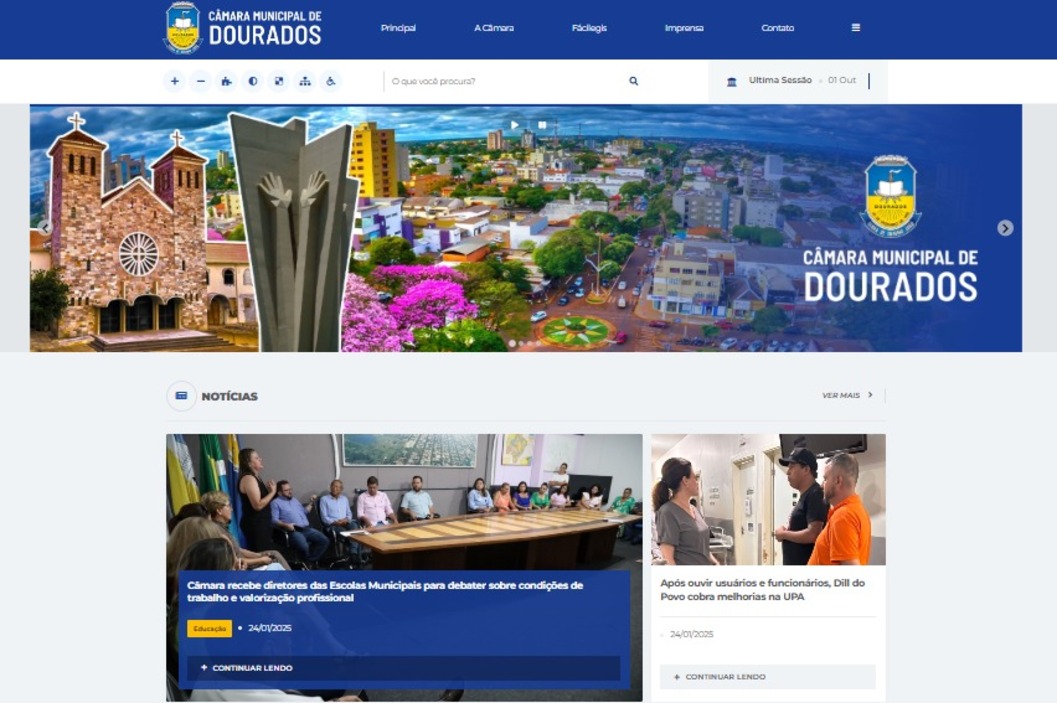 No momento, você está visualizando Com novo portal, Câmara de Dourados amplia transparência e facilita acesso do cidadão