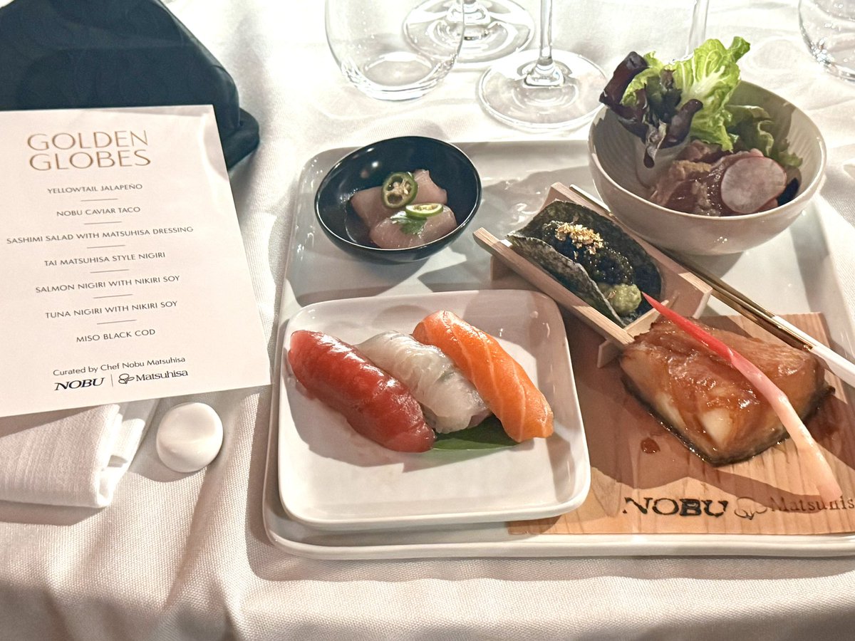 No momento, você está visualizando PRATO DOS FAMOSOS: Globo de Ouro serve taco de caviar e salada de sashimi do chef Nobu Matsuhisa