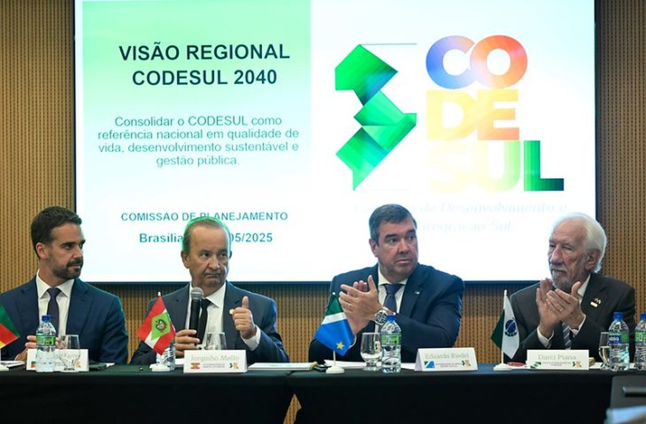No momento, você está visualizando VISÃO REGIONAL CODESUL 2040: MS encabeça estratégia de desenvolvimento conjunto com RS, PR e SC