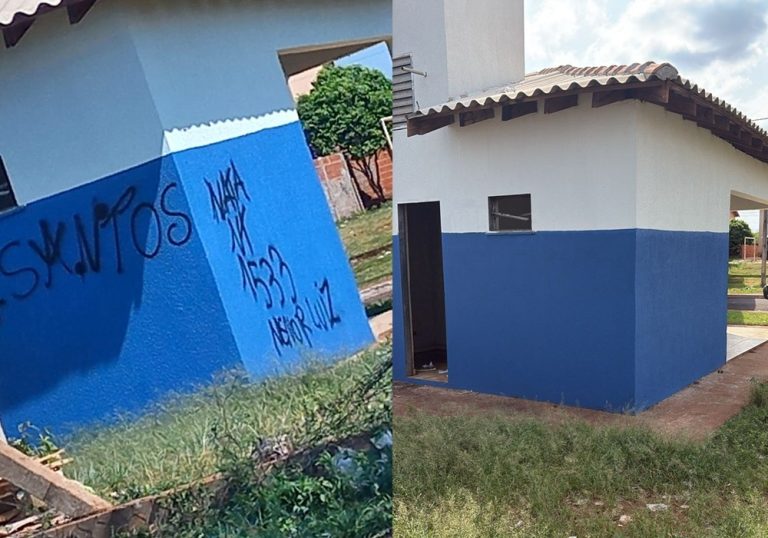 No momento, você está visualizando Prefeitura de Naviraí restaura novamente quiosque pichado e reforça apelo à população por cuidado com o patrimônio público