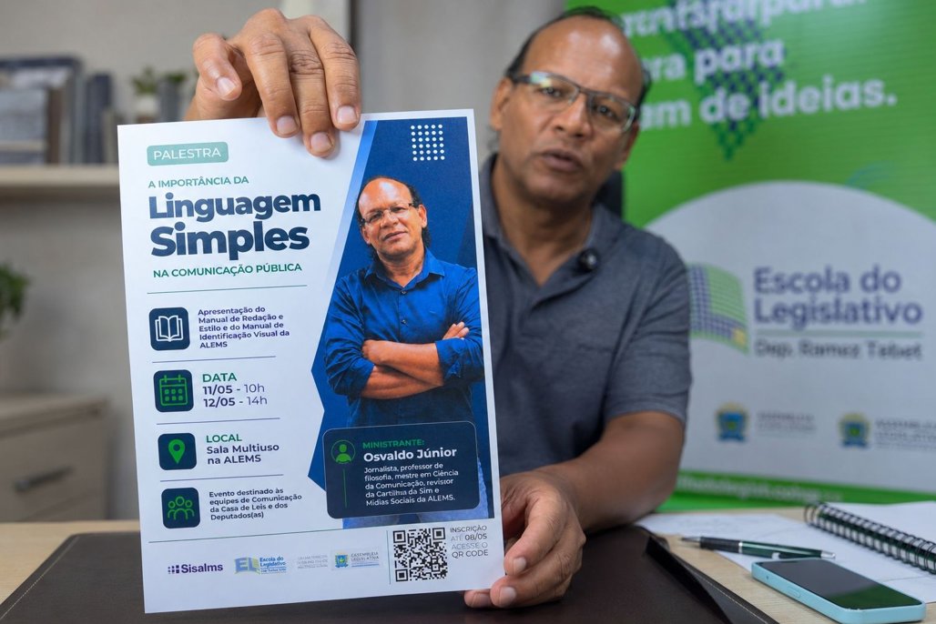 No momento, você está visualizando ALEMS: Escola do Legislativo promove palestra sobre Linguagem Simples na comunicação